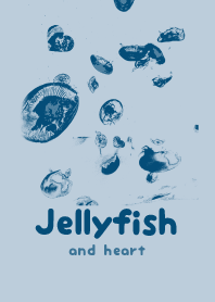Jellyfish & heart Powder blue