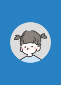 かしこい女の子 青