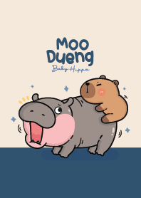 Moo Dueng : Baby Hippo & Capybara (Navy)