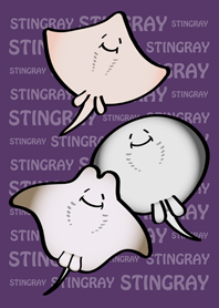 Happy stingray world(dark purple)