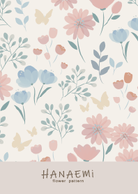 HANAEMI flower pattern -pink1-