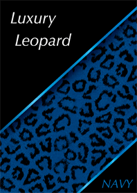 Luxury Leopard -Navy-