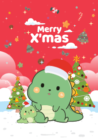 Dino Seaside Christmas Day Cherry