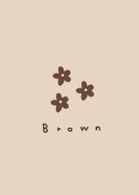 Beige & brown. Flower.