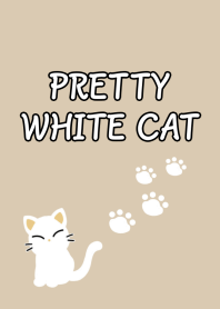 PRETTY WHITE CAT Theme-LIGHT BROWNj