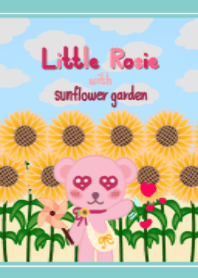 Little Rosie with sunflower garden