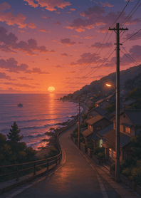 Evening Coast Road with Soft Light