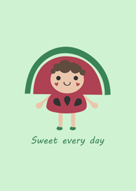 Cute watermelon girl
