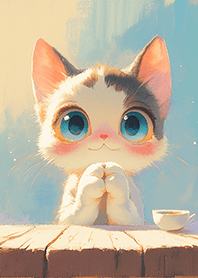 虔誠祈禱の貓貓❤