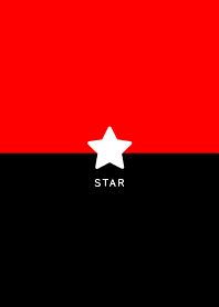 Simple Lucky Star-Black&Vivid Red