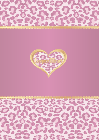 Leopard heart Shinewinepink