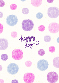 Watercolor Polka dot purple pink15 Japan