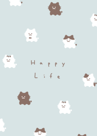 慵懶貓 |light blue beige.