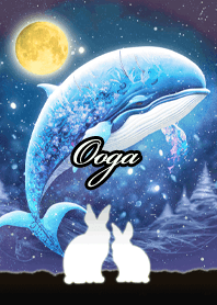 Ooga Beautiful rabbit & whale
