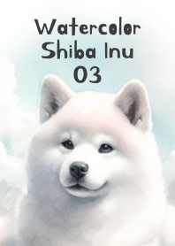 Cute Shiba Inu in Watercolor 03