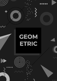 Square Geometric Dust Black