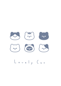 6 cats('24)/wh blue gray