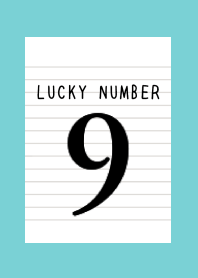 LUCKY NUMBER 9 NOTEBOOK/MINT GREEN
