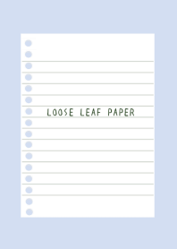 LOOSE LEAF PAPER/LIGHT BLUE GRAY
