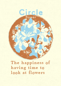 Circle flower sky blue
