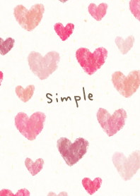 水彩 くすみカラー ハート22