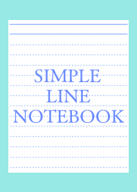 SIMPLE BLUE LINE NOTEBOOK-BLUE GREEN
