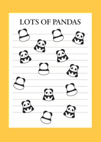 LOTS OF PANDAS NOTEBOOKj-ORANGE
