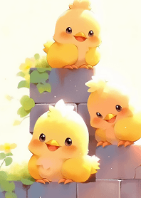 Cute yellow chick