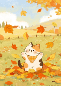 Cute fat cat round body_79