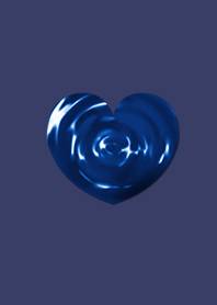 Dark Blue Ripple Heart