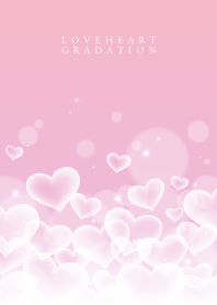 LOVE HEART GRADATION-Pink&White