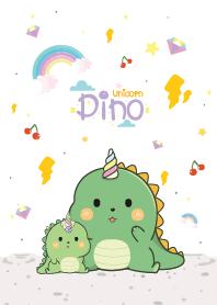 Dino Unicorn Thunder Cute Kawaii