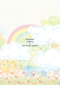 花と空とぞうさん