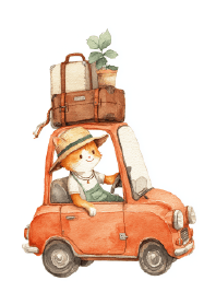 橘貓的遠方：裝滿夢想與花朵...