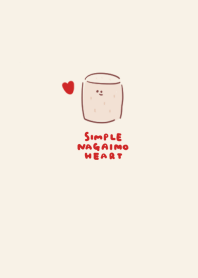 simple long yam heart beige