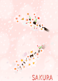 桜吹雪の着せ替え画像 Line 着せかえ Line Store