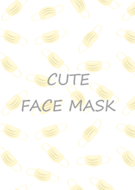 Cute face mask(yellow)