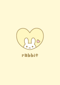 กระต่าย หัวใจ [สีเหลือง]