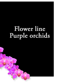 Flower line Purple orchids