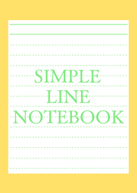 SIMPLE GREEN LINE NOTEBOOKj-YELLOW