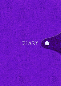 Diary of leather material <violet color>