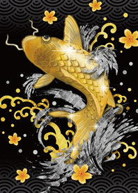 【超金運招来】黄金の昇り鯉