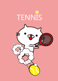 網球。 - 白貓和網球 -