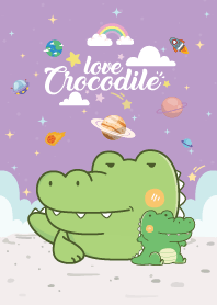 Crocodile Love Galaxy Purple