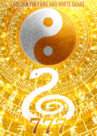 Golden yin yang and white Snake 7