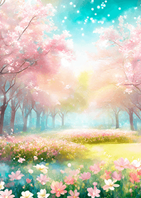 優美な春の風景の着せかえ(Spring-834)