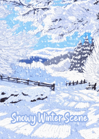 ฉากฤดูหนาวที่มีหิมะ