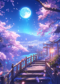 Blossom Town on the Sakura St. Purple JP