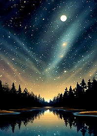 Beautiful starry night view#874