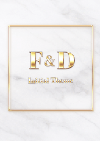 [ F&D ]  Initial Theme Gold White